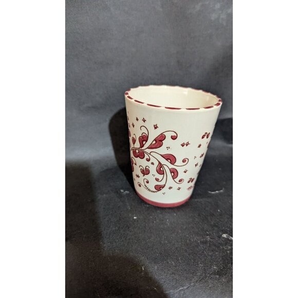 Paul Vogt  cup mug  Rooster floral design Red Farmhouse  Cottage  12 oz - Picture 7 of 8